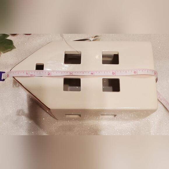 *NEW* Porcelain LED light up Two Story Fall Harvest Thanksgiving Village house - Picture 3 of 3